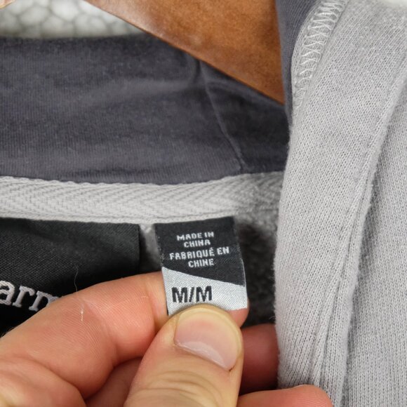 Marmot Hoodie Womens Medium Gray Pullover Outdoor Sweatshirt Spell Out Logo - Picture 8 of 9